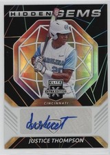 2021 Panini Elite Extra Edition Hidden Gems Black Justice Thompson Auto 0y5l