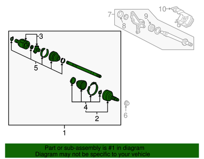 Genuine Honda Axle Assembly 44305-SZA-A21 | eBay