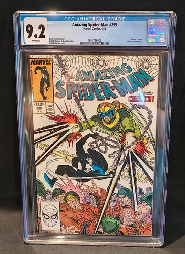 Amazing Spider-Man #299 CGC 9.2 1st Venom Cameo! White Pages! Todd McFarlane