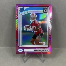 Panini 2024 Donruss Optic Rated Rookie Jacob Cowing #378 Pink Prizm 49ers