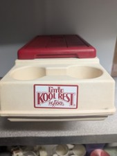 Vintage Little Kool Rest Igloo Red Cream Car Cooler Console Can Holder 
