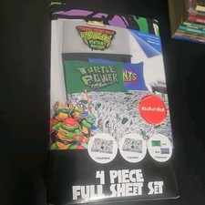 Nickelodeon Teenage Mutant Ninja Turtles Kids 4-Piece Full Sheet Set Microfiber