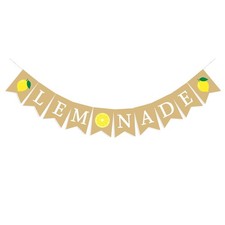 Lemonade Party Banner, ic Stand Sign, Outdoor Decor, Beige