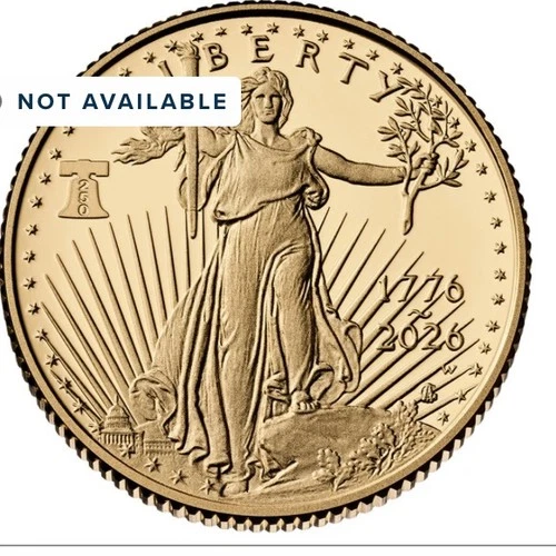 1776-2026 US Mint W 1/10th Oz American Eagle Gold Proof Coin -on Hand