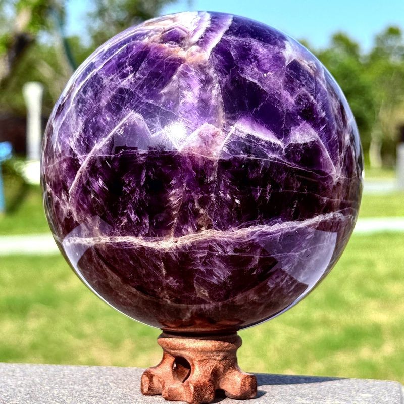 4.61LB Natural Dreamy Purple Crystal Ball - Quartz Crystal Energy Sphere