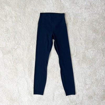 Lululemon Align Pant II 25'' Size 2 Blue Navy High Rise Leggings Yoga Fitness