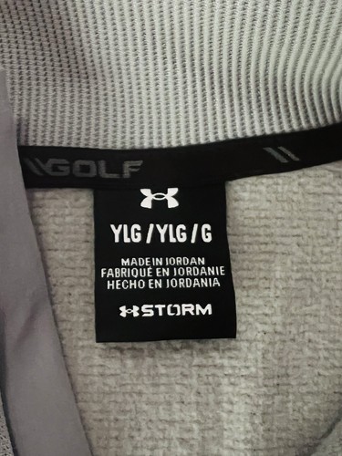 Under Armour Youth Quarter Zip Pullover Sweatshirt Gray Boys Size YL - Picture 6 of 8