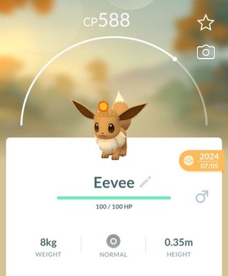    Sun Crown Eevee Trade   Pokémon Go Event / Go Fest 2024 Exclusive