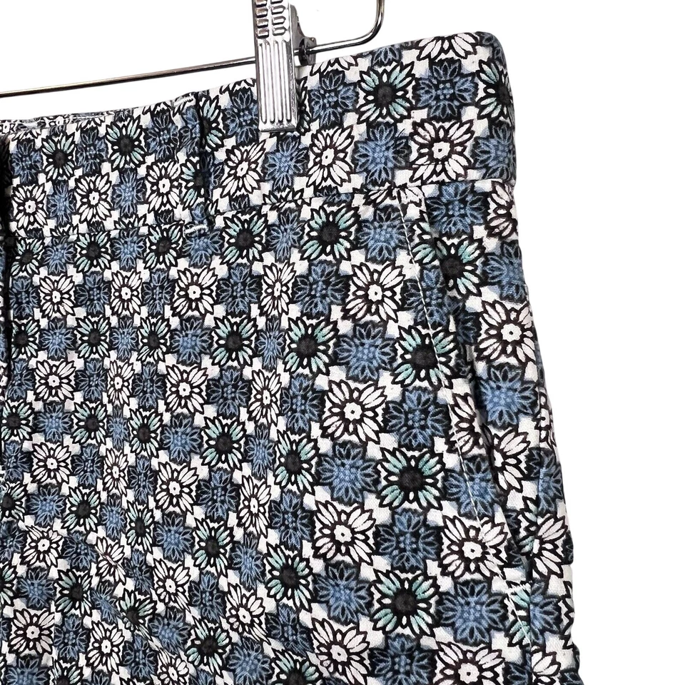 LOFT Shorts Women's Size 12 Multicolor Floral Linen & Cotton Blend - Image 3 of 4