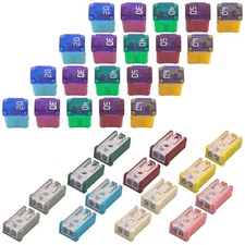 34 pcs Automotive MCASE Compatible Mini Box Shaped Cartridge Fuse Kit for... 