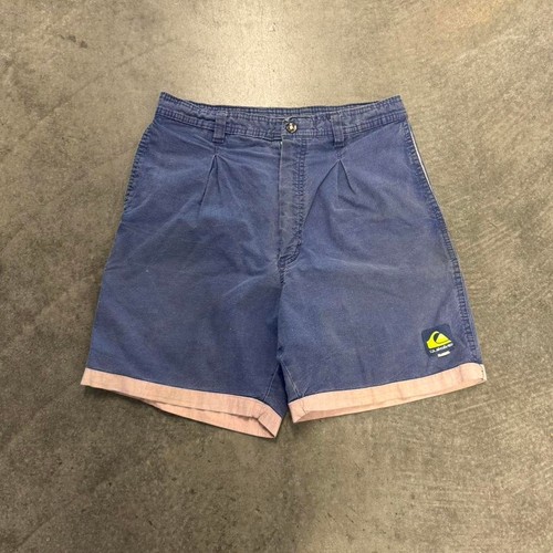 Vintage Womans Quiksilver Layered Cotton Shorts Surfer 90's Blue Pink 29'