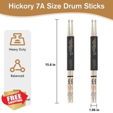 VANPHY 3 Pair 7A Hickory Drumsticks Wood Tip Beginner
