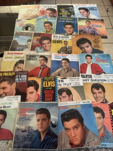 Huge LOT Of 48  Elvis Presley Vinyl Record Albums 48 Total Vintage Music