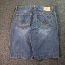 Rocawear Embroidered Baggy Hip Hop Denim Blue Jean Shorts W40