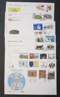 Eire - Ireland, 9 First day covers, 1987.  Trams, Farming