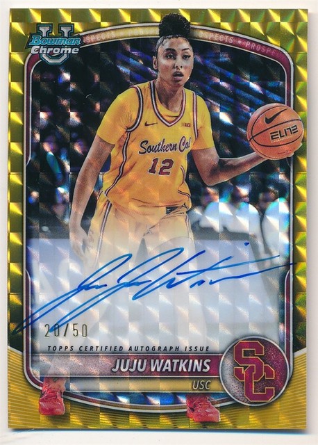 Juju Watkins 2025/26 Bowman Chrome RC Geometric Refractor Autograph SP Auto #/50