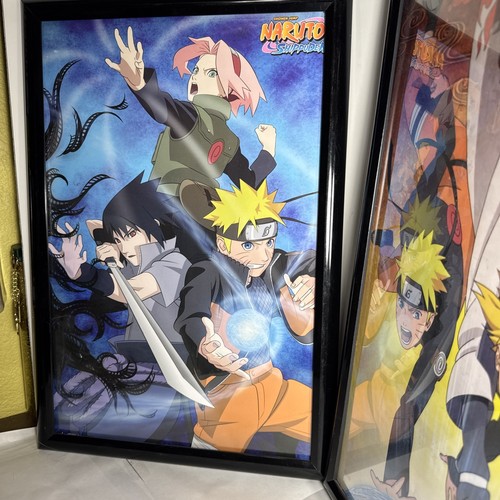 NARUTO SHIPPUDEN SHONEN JUMP - DUO FRAMED WALL POSTER lot of 2 - Picture 4 of 7
