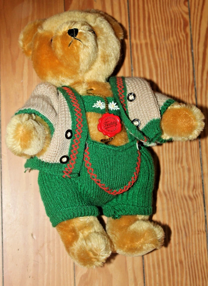 Teddy Hermann Original Bär mit toller Stimme, Bayerntracht, Oktoberfest, 32 cm - Bild 3 von 4