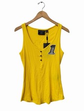Harley Davidson Racing Yellow Knit Tank Top 96504-24VW Size Medium Brand New