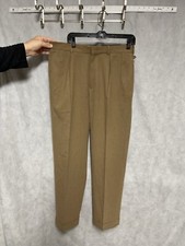 VTG Polo Ralph Lauren Pants Men's 34X32 Dress Buckle 70s 80s Herringbone Flannel