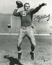 PAUL HORNUNG GREEN BAY PACKERS LEGEND SIGNED 8X10 PHOTO 3 HOF BECKETT COA BAS