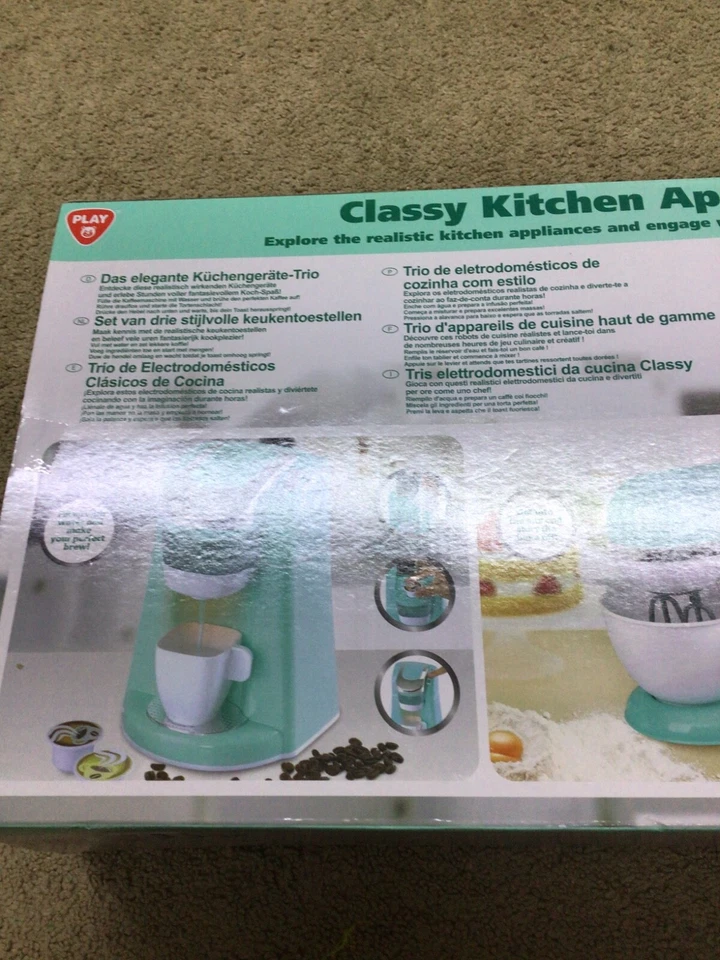 Play Perfect Classy Kitchen Appliance Trio Kids Pretend Playset in Teal - Image 4 of 4
