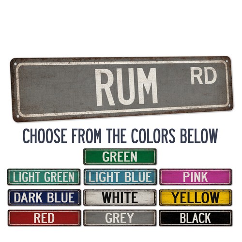 Rum Street Sign Home Bar DecorTiki Lounge Alcohol Tropical Man Cave 104180021015 - Picture 2 of 10