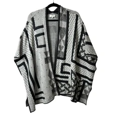 Lucky brand intarsia poncho women’s one size