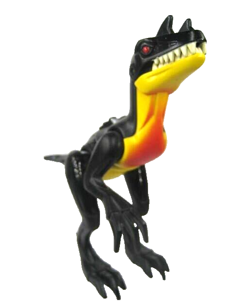 Vtg 2004 Lego Raptor Dinosaur Black & Yellow No Left Arm For Parts
