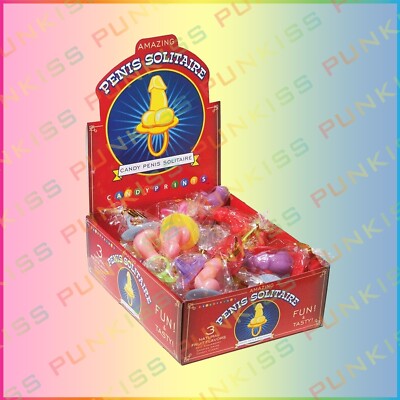 Penis Shape Ring Pop Lollipop Candy Bachelorette Party Favor Fun Gift FULL  CASE