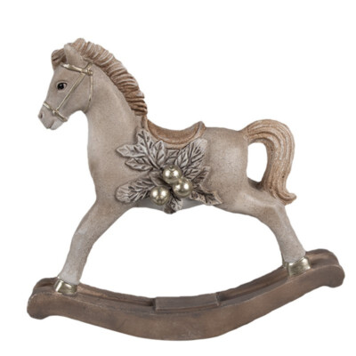 Clayre Eef Weihnachten Deko kleines Schaukelpferd Weihnachtsschmuck  16*17*5 cm