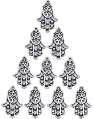 10 Herz HAMSA Silberfarben Böser Blick Charm Schmuckherstellung Amulett Karma Anhänger