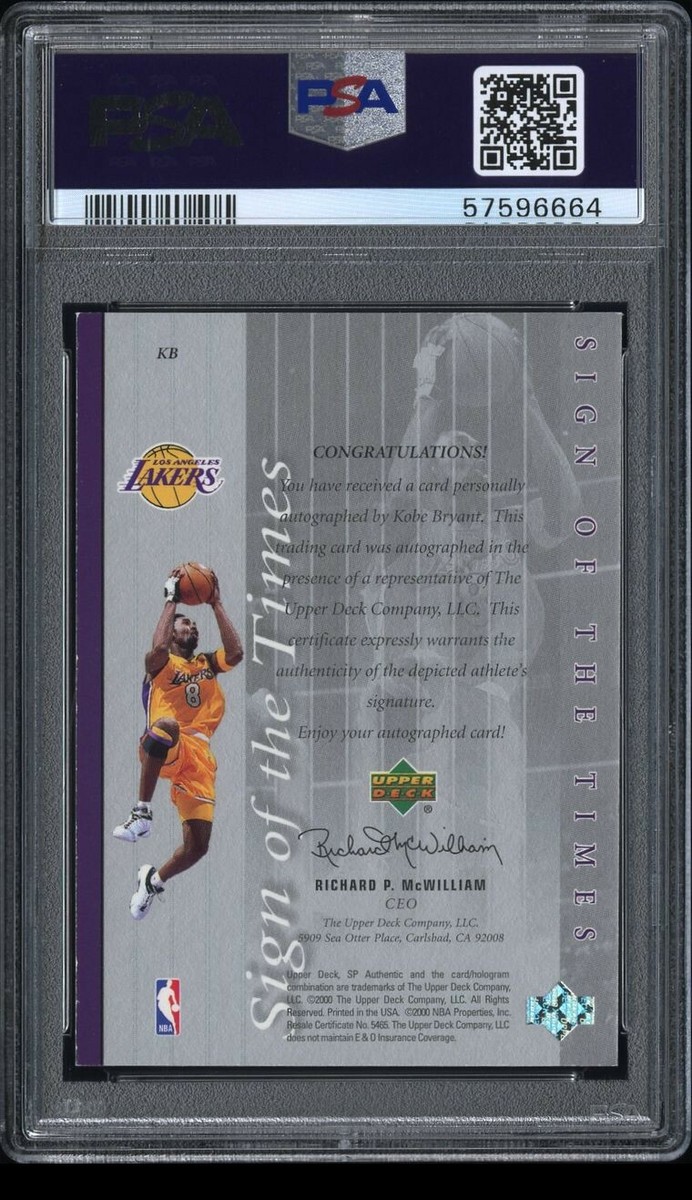 2000 KOBE BRYANT Authentic Sign of the Times #KB POP-1 | eBay