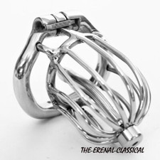 Stainless Steel Stealth Lock Male Chastity Device Cage Peni Lock Rings Binding