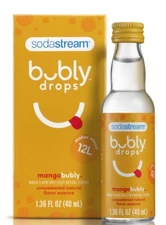Bubly By SodaStream MANGO Fruit Drops 1.36 Oz. 3 Pack Lot Of 3 Flavored Water