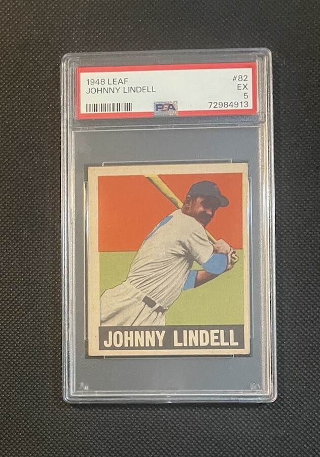Original 1948 Leaf #82 Johnny Lindell PSA 5 Nice Card! M58