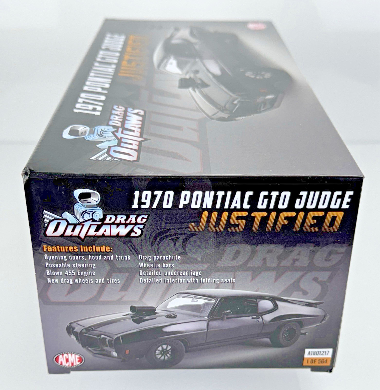 ACME Drag Outlaws 1:18 1970 Pontiac GTO Judge Justified Item #A1801217 NEW
