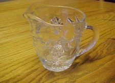  1960 Anchor Hocking "Precut " Clear Glass Creamer - free US shipping