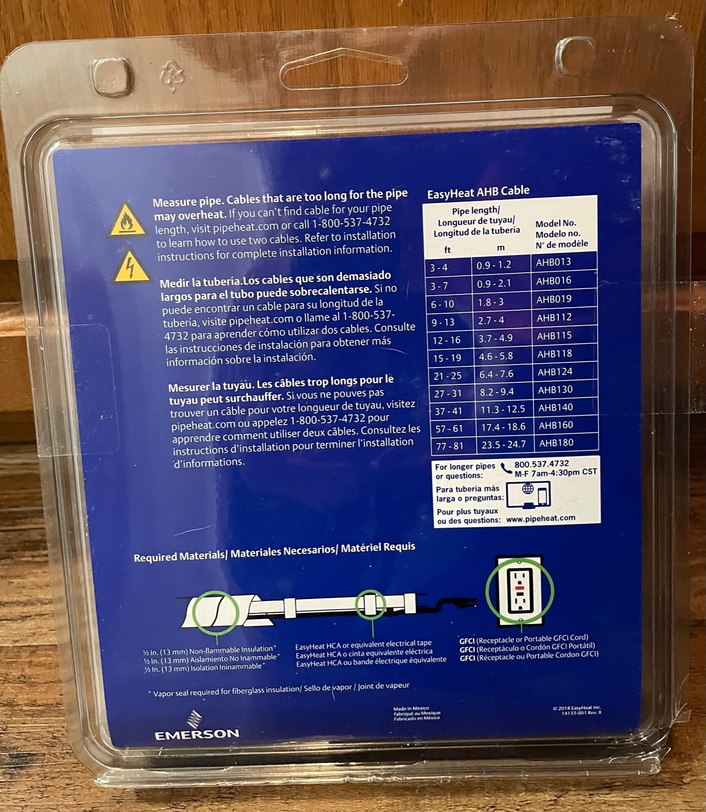 EasyHeat AHB016 37 Feet 120 VAC Automatic Electric Water Pipe Heating