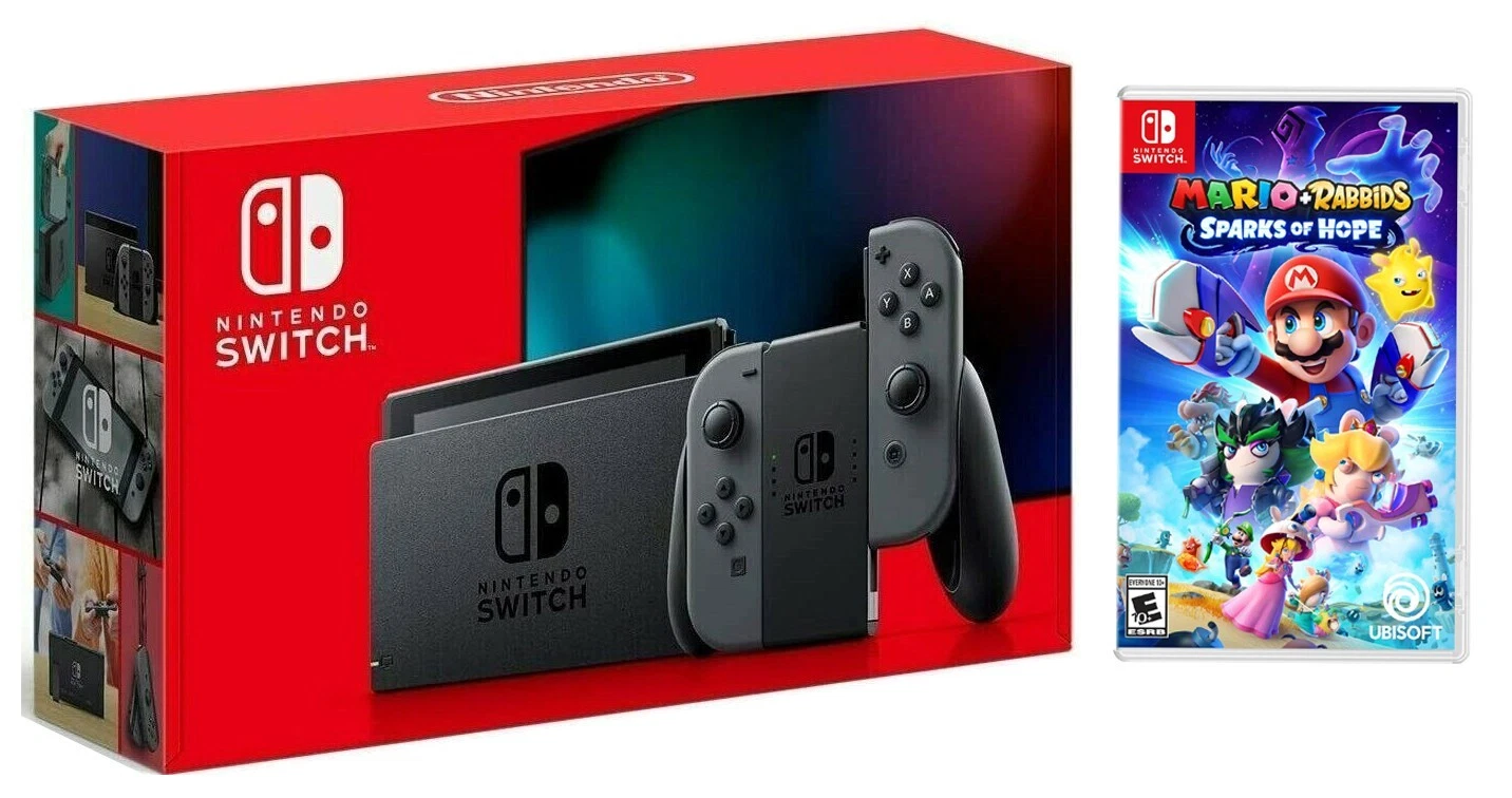 NEW Nintendo Switch Console 32GB + Mario Rabbids Sparks of Hope ✨ Game Bundle Review