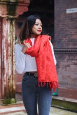 Yak Wool Fringe Blanket Large Throws/Large Shawl Meditation Wrap