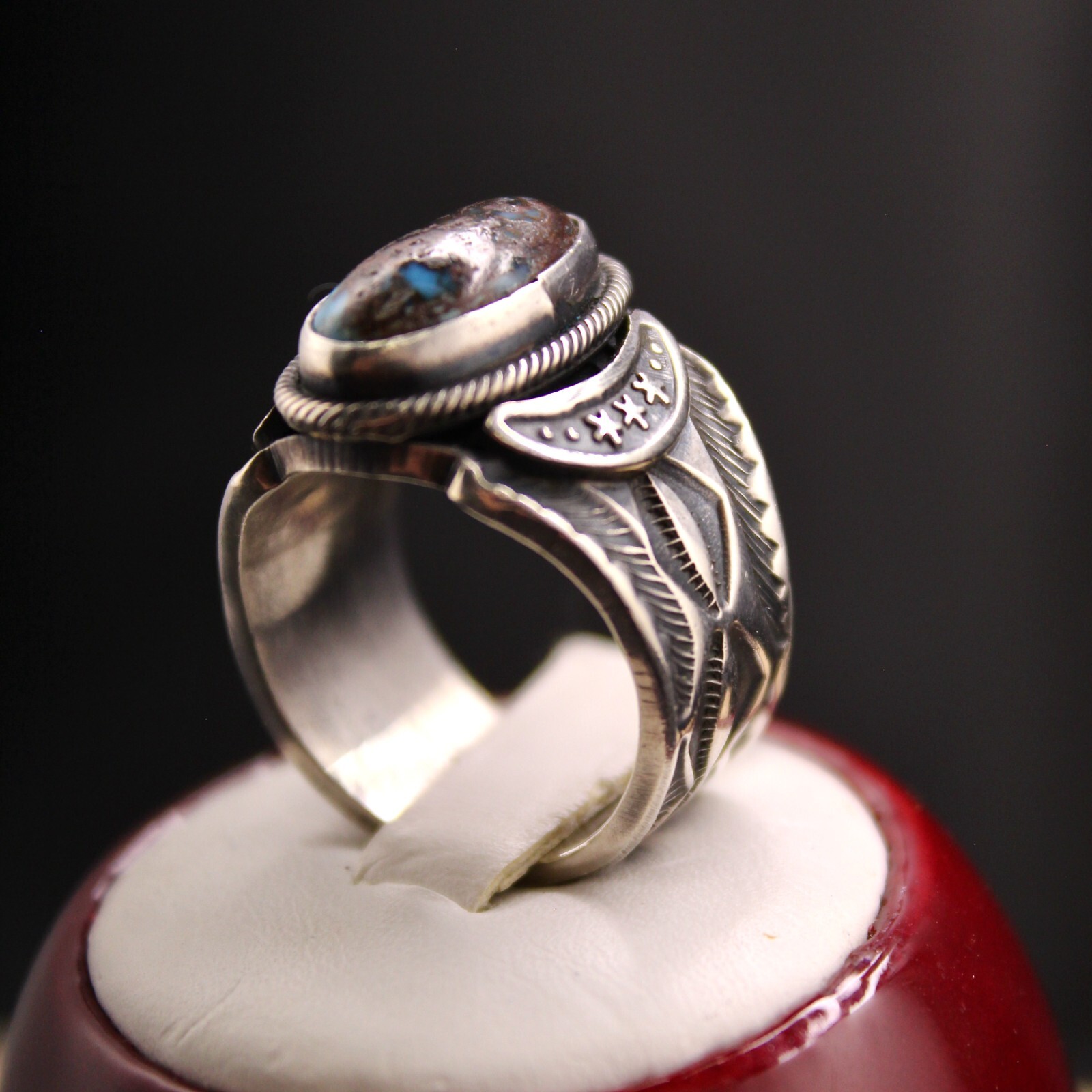 Signed Native American Gary Reeves Bisbee Turquoise Sterling Silver ...