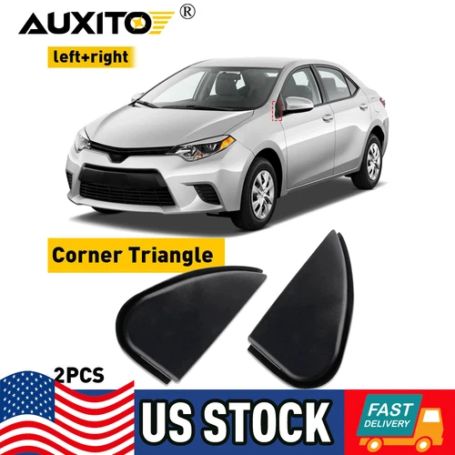 1pair Side View Mirror Corner Cover Trim Triangle Fender Fit for Toyota Corolla