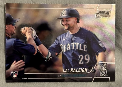 CAL RALEIGH 2022 Topps Stadium Club Chrome #255 ROOKIE Seattle Mariners 🔥 🔥