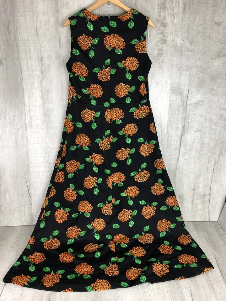 Vintage Hawaiian Floral Dress 60s 70s Mod GoGo Hippie Womens Size 15-17 - Image 2 of 4