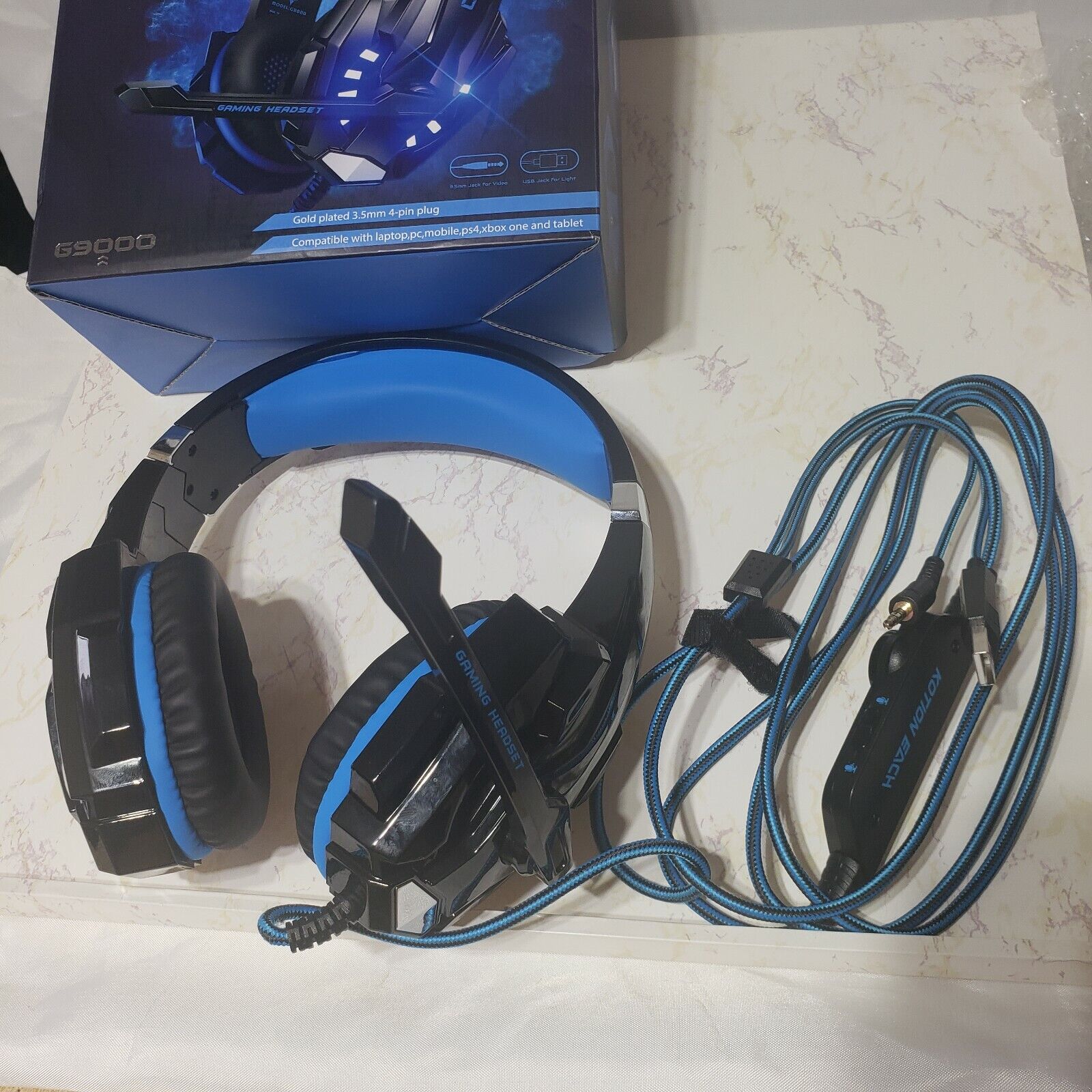 BENGOO G9000 Stereo Pro Gaming Headset Noise Cancelling LED Lights 