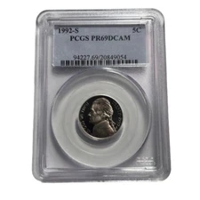 PCGS 1992 S PR69 DCAM US Nickel 5c 94227