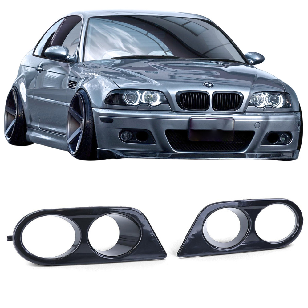 Remplacement caches antibrouillard pour pare-choc BMW E46 look M3