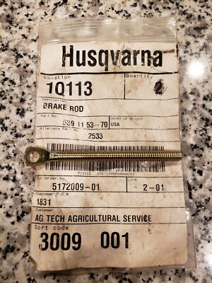 GENUINE Dixon 2533 Brake Rod  HUSQVARNA 539115370 WE SHIP SUPER FAST!