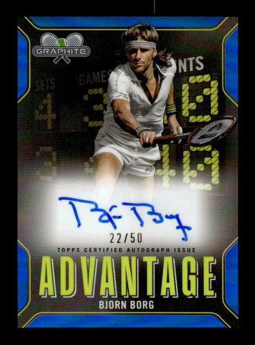 Bjorn Borg [Blue Refractor] #AA-BB 2024 Topps Graphite Advantage Autograph card